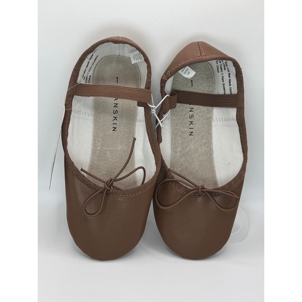 SOLD - Danskin Kids Ballet Shoes Size 1 Cocoa DN-1480 NWT